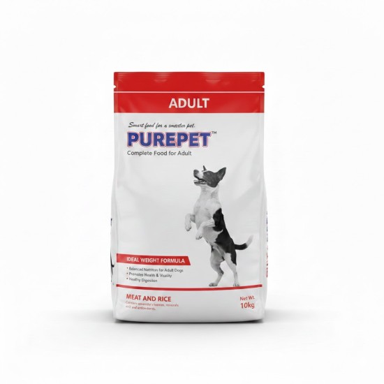 PUREPET ADULT MEAT&RICE DOG FOOD 10KG