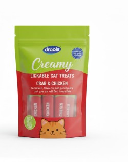 DROOLS CREAMY TREATS FOR CATS CRAB & CHICKEN 5PCS